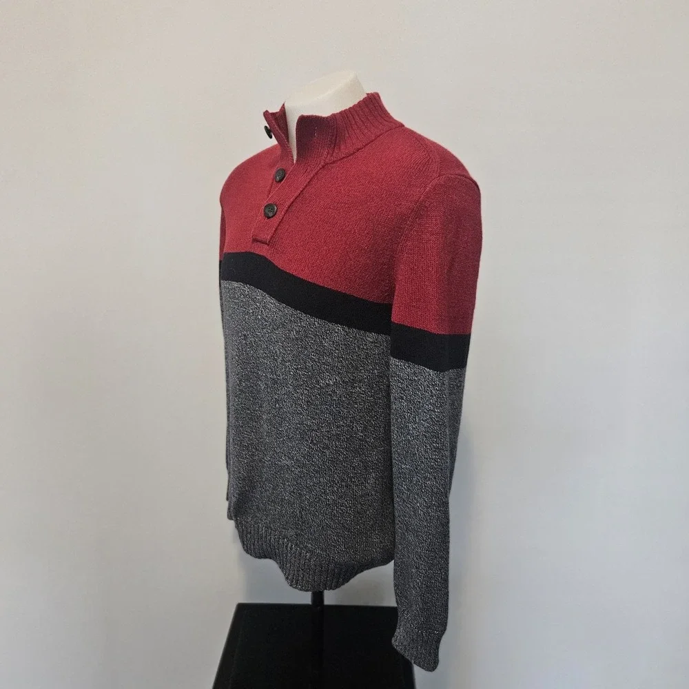 American Eagle Outfitters Seriously Soft Men's 1/4 Button Up Sweater 5% Wool M